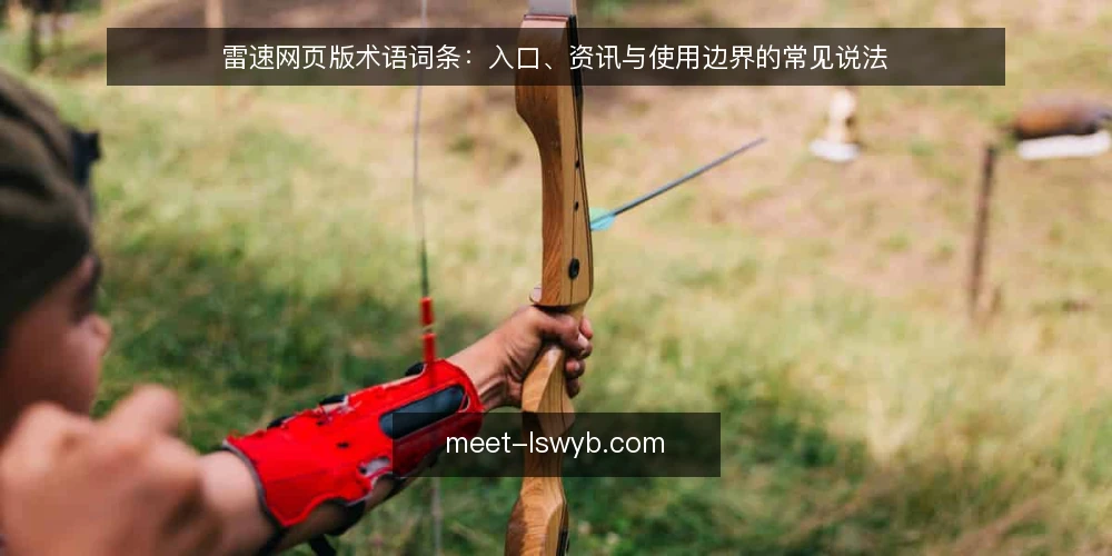 雷速网页版术语词条：入口、资讯与使用边界的常见说法 — 入口词条：雷速网页版入口指什么 配图